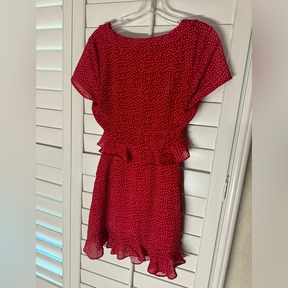 NWT Superdown Mercy Polka Dot Dress in Red Size Small - Picture 5 of 8